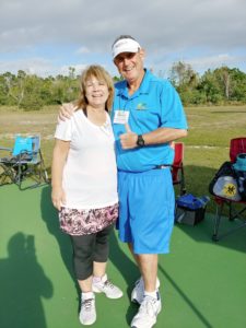 A picture of Pickleball Terry Ryan and Coach Russell from Suncoast Pickleball