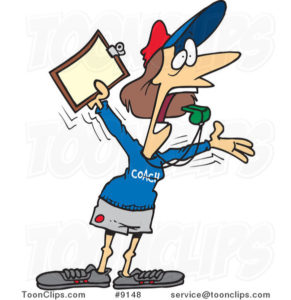 cartoon of coach for Sarasota Pickleball