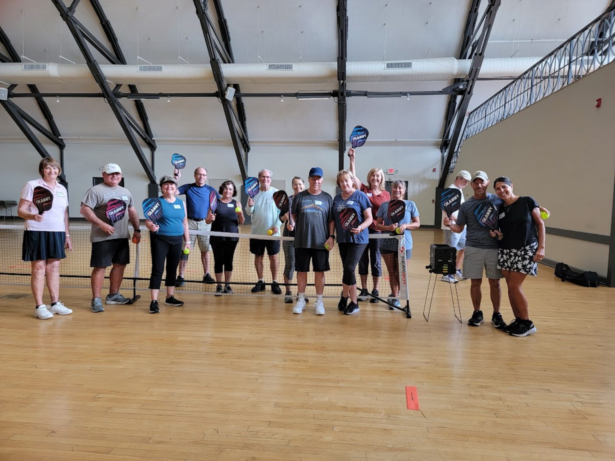 pickleball players on a court for Pickleball Terry