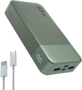 NOBIS Portable Charger, 20000mAh Power Bank, 45W Power Bank Fast Charging, Battery Pack with C to C Cable, Battery Bank with Digital Display 