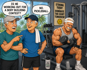 Man with big muscles working out